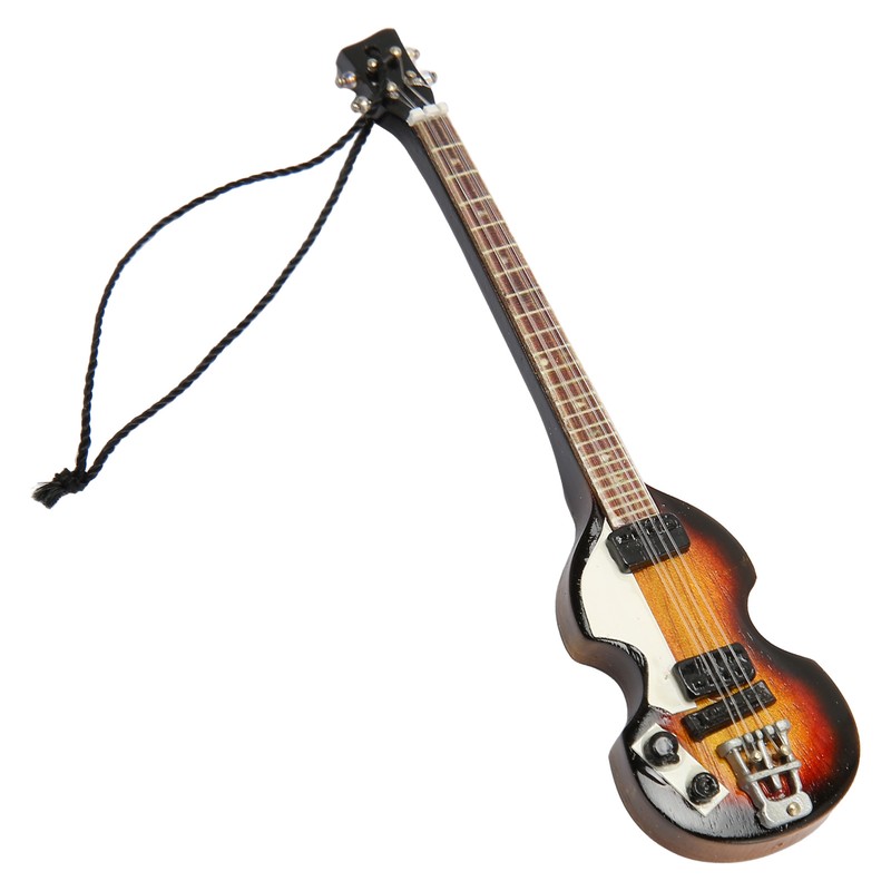 Miniature Electric Guitar Model Innovative Simulation Hand Crafted Wooden Guitar
