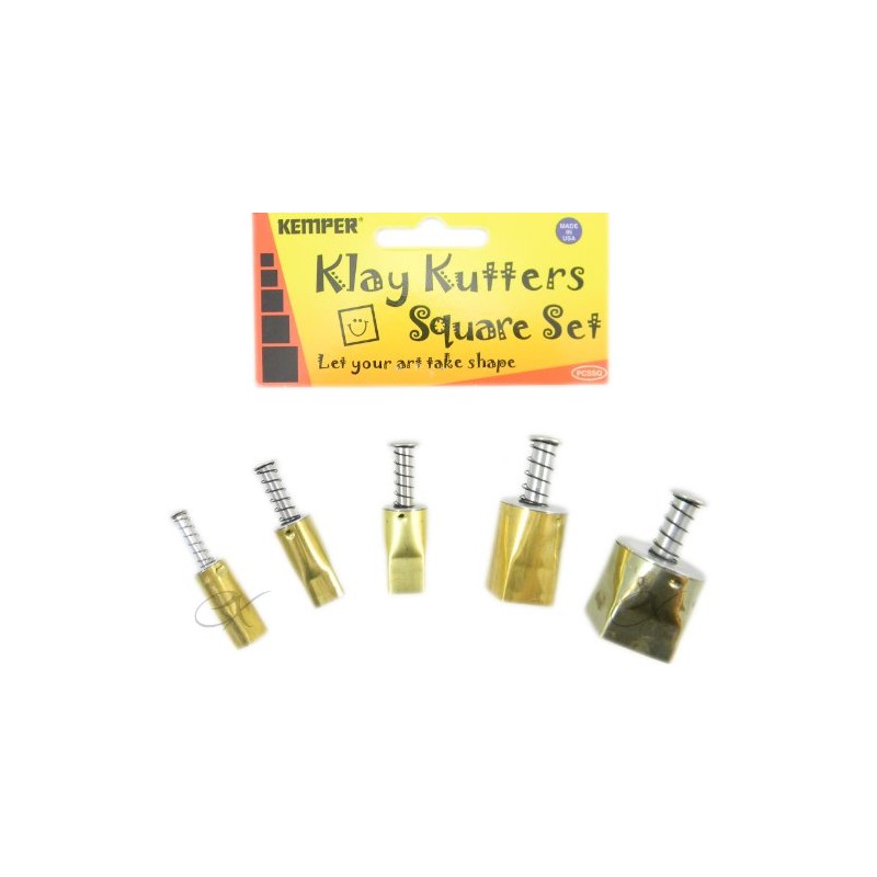 Kemper Clay Pattern Cutters -5 Pc Square Set by Kemper