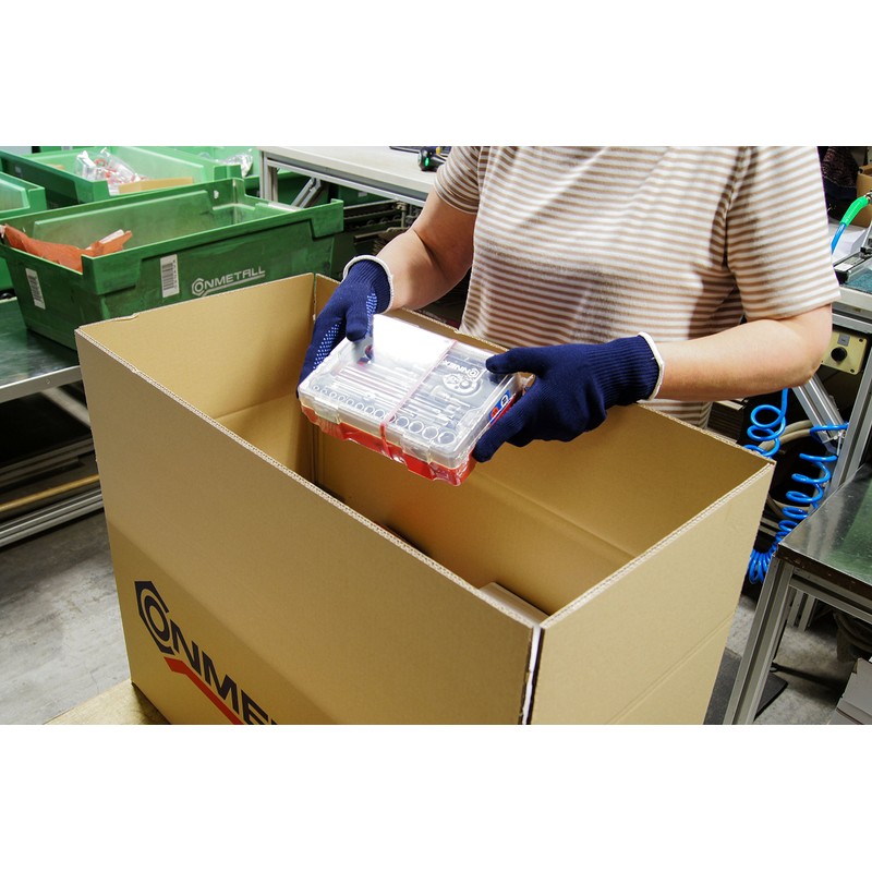 CONNEX COX938240 Size 10 Fine Knit Gloves - Blue