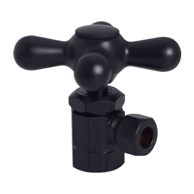Westbrass Flat Head Toilet Kit with Cross Handles, 1/2" IPS
