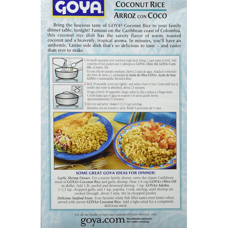 Goya Rice Mix, Coconut, 8 Ounce