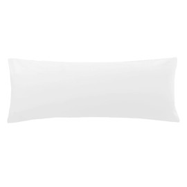 iMaylex 1800 Series Super Soft Brushed Microfiber Fabric Zipper Body Pillowcase, Luxury Cozy and Lightweight, White, Body, 20x54 Inches