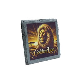 Golden Lion Premium Slate Coaster (slco-ds24-goldlionrg)