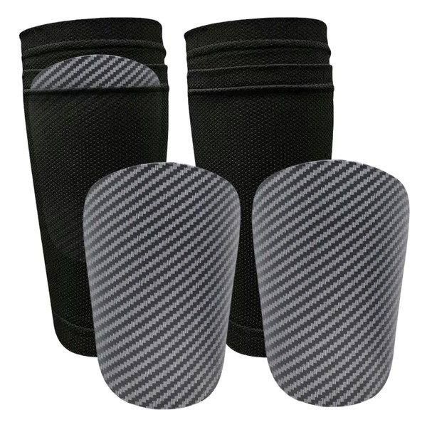 Bzzerumy Pack of 2 mini football shin pads, 2 pieces