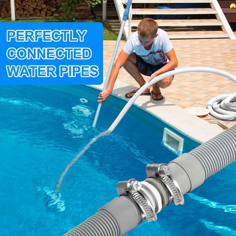 BONHHC Hose Adapter Double Hose Nozzle, 2 Piece Hose Connector