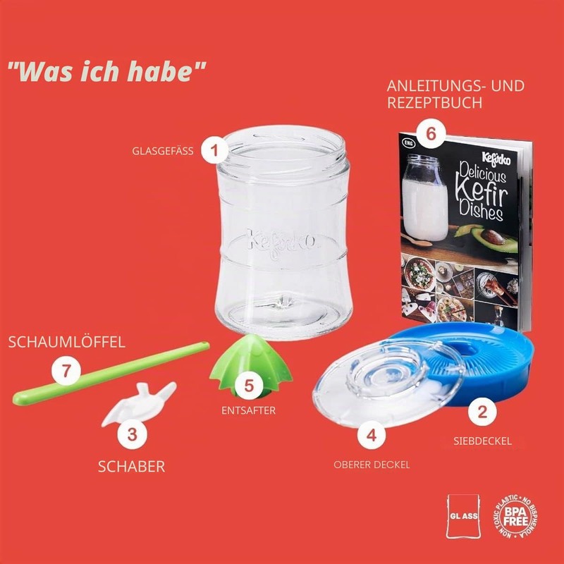 Kefirko | Kefir Fermenter Starter Kit, Easily Make Milk and