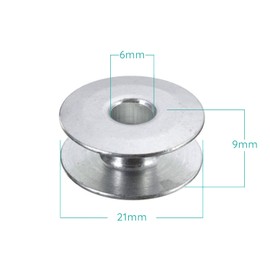 Trimming Shop Sewing Machine Bobbin Spool Universal Fits Most Brands, Brother, Singer, Janome, Newhome, Juki, Consew, Mainly Made for Household, Industrial Sewing Machine, Silver, 20pcs