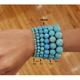 LTC Designs 10mm Shiny Round Pyrite Stretch Bracelet, 8"