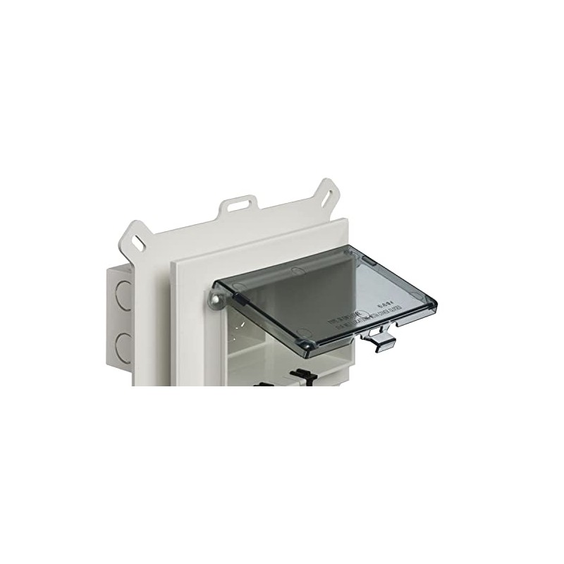 iMBAPrice DBHC Outdoor Outlet Cover, Clear 1-Gang Horizontal Extra Duty