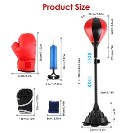 iMounTEK Punching Bag+Stand Garden Free Standing Boxing Ball Sleeves Stable Suction Base