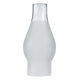 B&P Lamp® 2 1/2 Inch by 7 1/2 Inch Frosted Style Glass Lamp Chimney for Vintage and Antique Style Globes