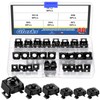 Glarks 48pcs Black Snap-in Cage Nut, M4 M5 M6 M8