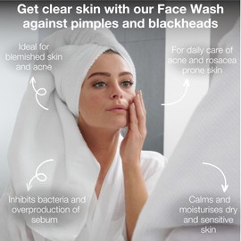 Face Wash Gel - 500 ml | For Men & Women | Face Cleansing with Natural Tea Tree Oil for Blemished Skin | Also for Daily Care for Acne | 100% Vegan