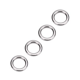 Haofy Fishing Ring Fishing, Tippet Rings For Fly Fishing, 5 Sizes 50Pcs Set Stainless Steel Fishing Split Rings Lure Bait Connector Accessory (S)