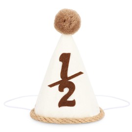 Amariver 1/2 Birthday Hat Baby Half Birthday Party Decorations Party Hat for Boys and Girls