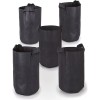 247 GARDEN Black Fabric Pots w/handle / 10 gallon (5 pack)