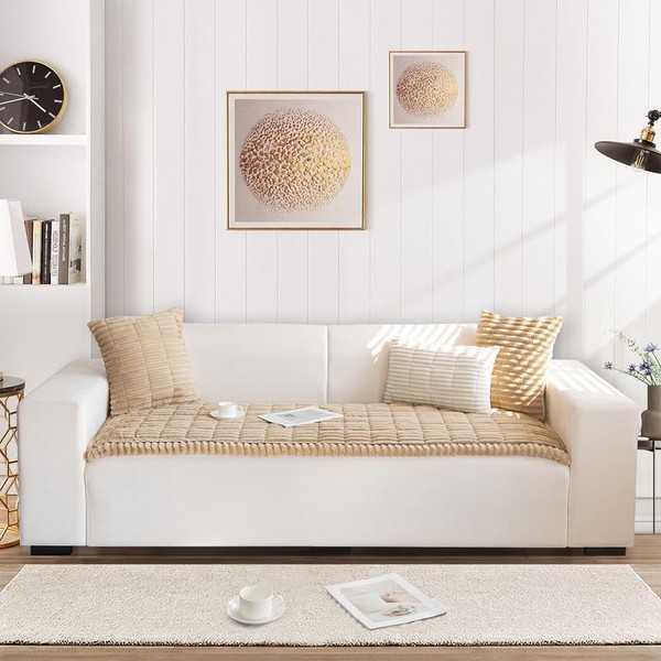 Mingfuxin Corduroy Dog Couch Cover Protectors, Thick Universal Non-Slip Sofa