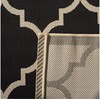 SAFAVIEH Courtyard Collection 2'3" x 14' Black/Beige CY6918 Trellis Indoor/