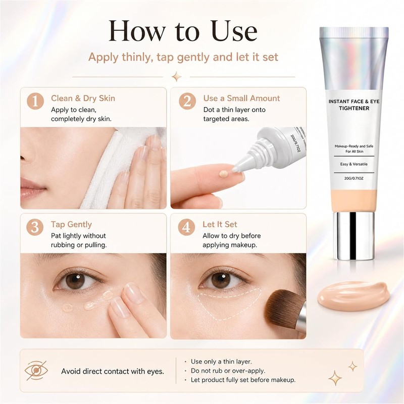 Instant Face Eye Tightener Firming Serum, Rapid Reduction Under Eye