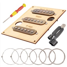 Unxuey Guitar Single Coil Pickups 48/50/52mm Neck Middle Bridge SSS Pickup set for Fender Strat Style Guitar(Copper)