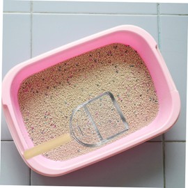 GRIRIW Cat Litter Scoop Wooden Handle Sand Sifter for Easy Cleaning Fine Mesh Litter Cleaning Tool for Cats and Kittens and Lightweight Design