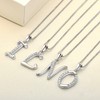 YL Initial Pendant Necklace for Women 925 Sterling Silver L