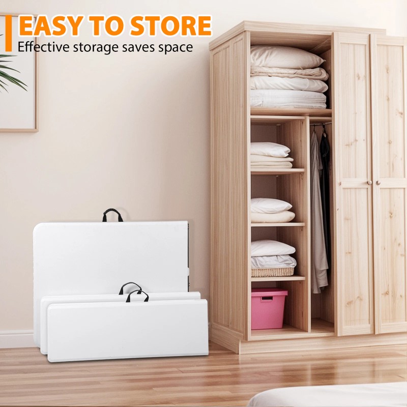 SEGAWE Folding Table Set w/2 Benches 6FT Camping Picnic Table