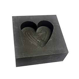 Heart Graphite Casting Ingot Mold Metal Refining Scrap Gold Silver Heart Mold