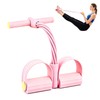 Pedal Resistance Bands With Handle, 6 Tube Pedal Resistance Band(Pink)