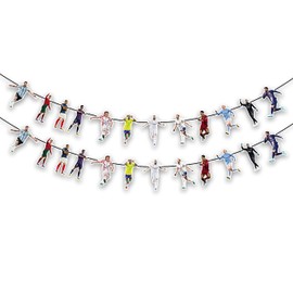Soccer Football Garland Decoration – Sports Themed Banner for Kids Birthday, Game Day, or Team Party, Fun Hanging Decor for Soccer Celebrations