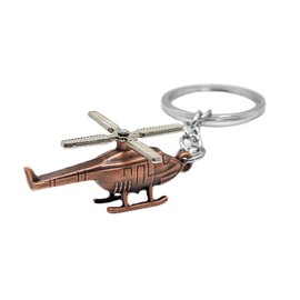 kapitomanio Original Retro Helicopter Keychain for Car Keys Rotatable Spiral Leaf Metal Key Ring Accessories for Men Gifts
