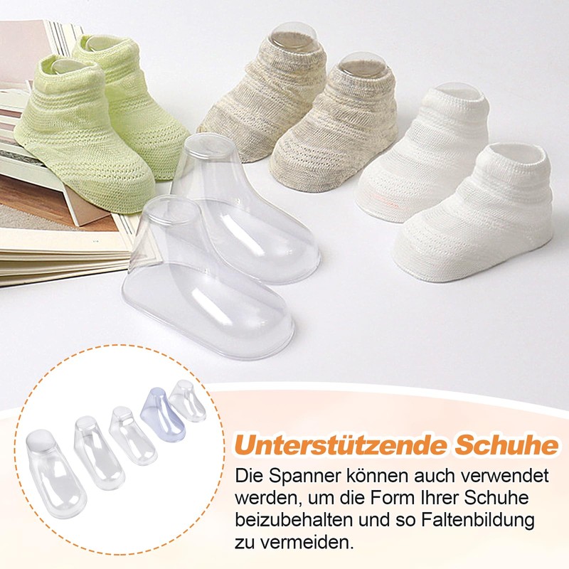 Baoblaze 10 x Transparent Baby Shoe Stretchers Portable Professional Boot