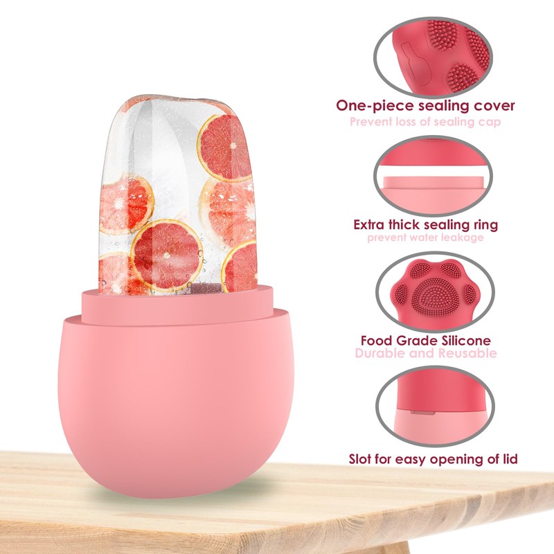 Rodillo de hielo facial, GeeRic Hielo para Masaje Facial Reutilizable