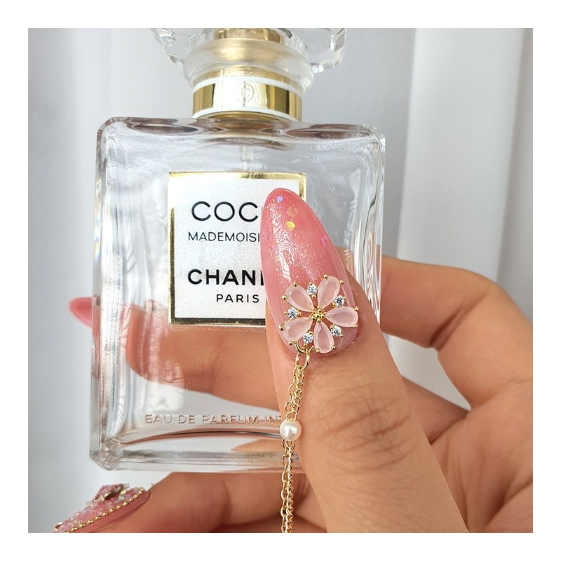 Flower ending handmade nail tip - Square / 플라워 엔딩
