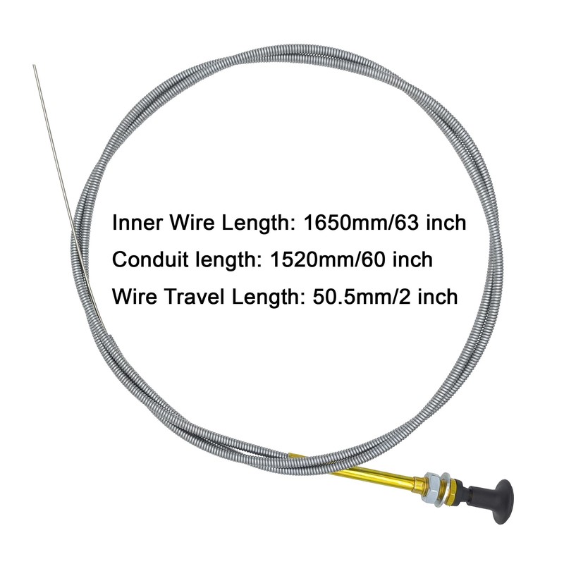 YGQ Universal Push Pull Choke Control Cable 63 inch Inner