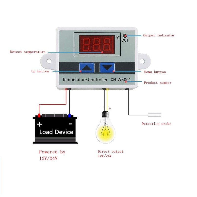 Taikuwu XH-W3001 Digital LCD Display Temperaturregler Microcomputer Thermische Regler Thermoelement