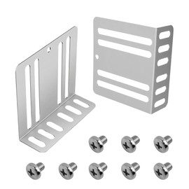 2PCS Car Double DIN Installation Kit with Screws,Car Double DIN Kit Mounting Brackets for Audio Fixing,Professional Automotive Tools Radio Mounting Kits Metal Bracket for Cars Audio