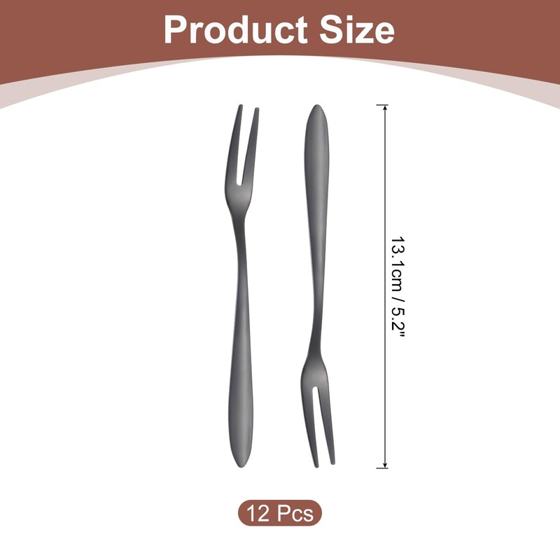 sourcing map 12 Pcs Pickle Fork, 5.2 Inch Olive Fork