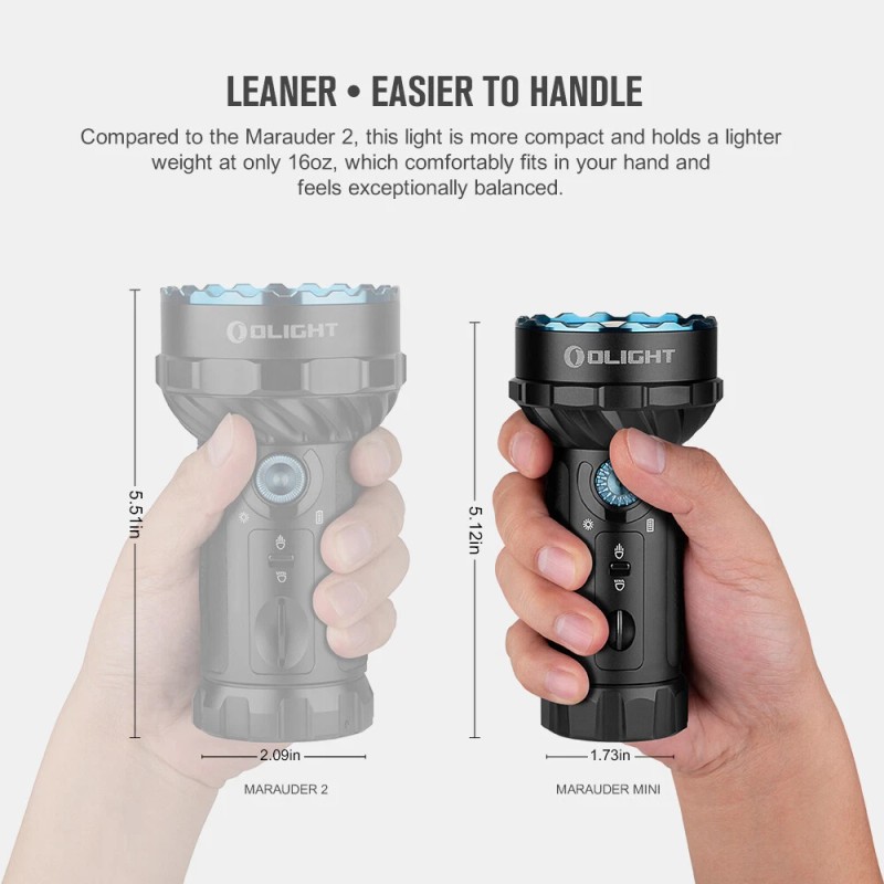Olight Marauder mini Powerful Flashlight 7000 Lumen Max Output RGB