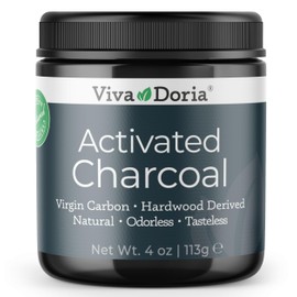 Viva Doria Activated Charcoal Powder, Hardwood Derived, Food Grade, 4 Oz