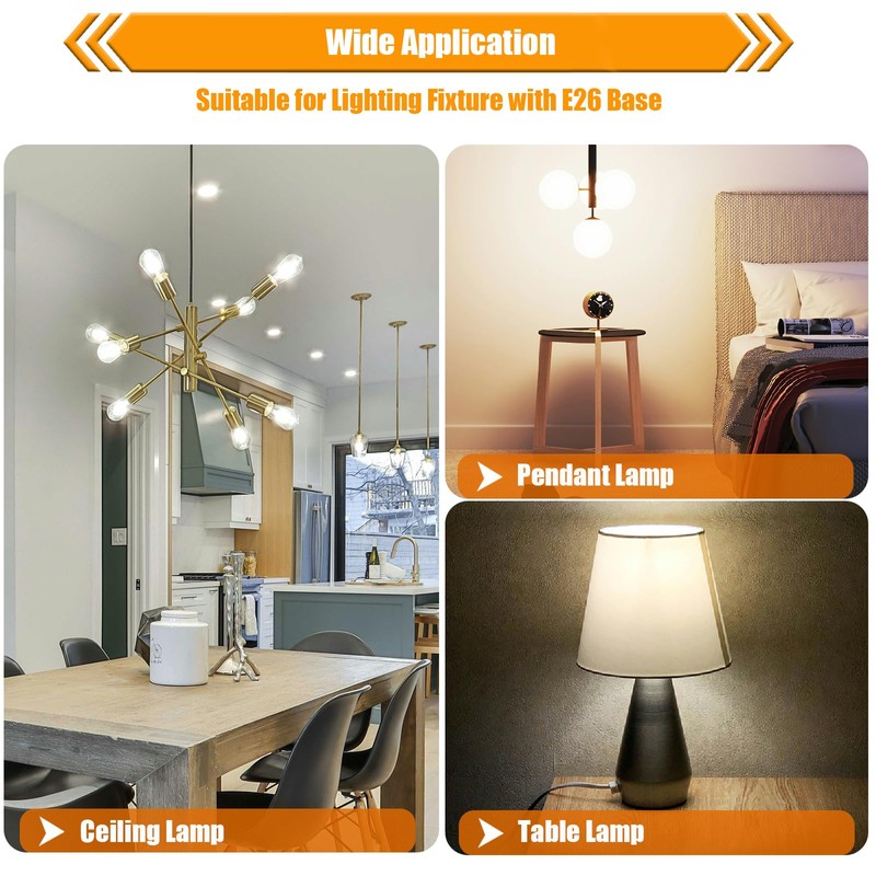 winsaLED 12 Pack 4000K Cool White Dimmable LED Light Bulbs