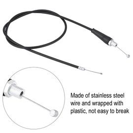 Throttle Cable 110 cm Long Clutch Cable Motorcycle with Straight Head Throttle Lever Oil Line for Pit Dirt Motor Trail Bike Motocross (Black M10)