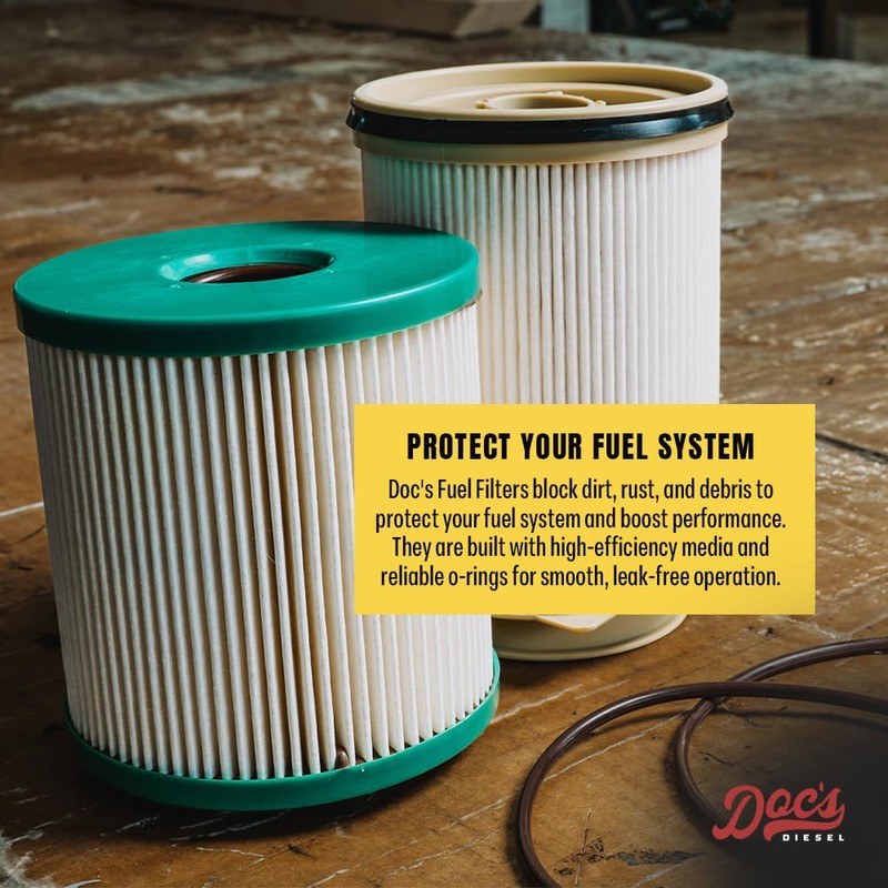 Doc's Diesel Fuel/Water Separator DGF430+DGF401 | Compatible with RAM 6.7L