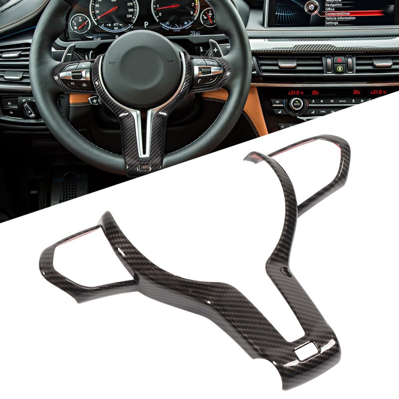 Steering Wheel Trim Carbon Fiber Color ABS Replacement for M2