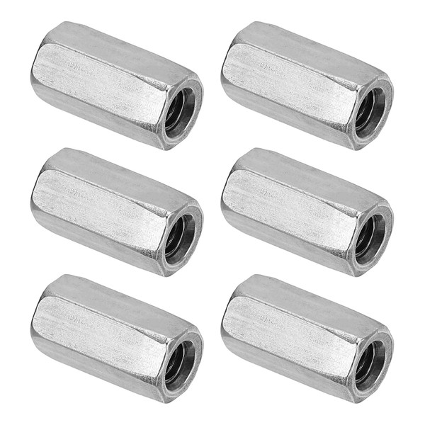 PATIKIL M6 x 1-Pitch 304 Stainless Steel Hex Coupling Nuts,