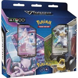 Pokemon GO Bundle : Mewtwo V VS Melmetal V Battle Deck + 2 Booster Packs & Trainers!