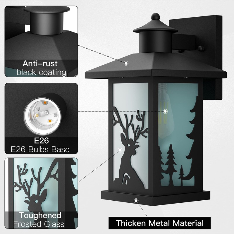 JAYNLT Rustic Porch Lights Outdoor, Waterproof Outdoor Lights Wall Mount,Outdoor