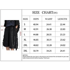 DINGJIUYAN Loose Cargo Shorts with Chain Women Large Pocket Harajuku Short Pants Couple Trendy Summer Hip Hop Goth Shorts