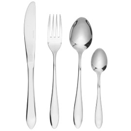 Salter BW10860EU7 Harrogate Besteckset – 16-teilig, 18/10 Edelstahl, Tischutensilien für 4 Platzierungen, Spülmaschinenfest, Gabeln/Messer/Löffel/Teelöffel im Set enthalten, 25 Jahre Garantie