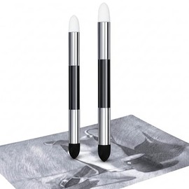 Kosiz - Pincel esponja de mezcla doble cabeza para frotar y pulir, lavable, esponja de frotación para bocetos, paño reutilizable, plantillas de dibujo, mezcladores de arte para artistas, herramienta